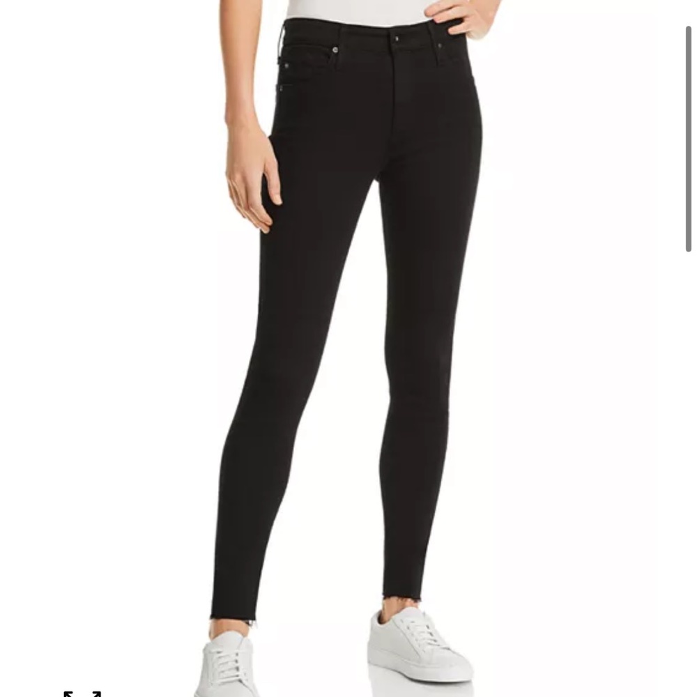 AG Farrah High Rise Raw Hem Ankle Skinny Jeans, 25